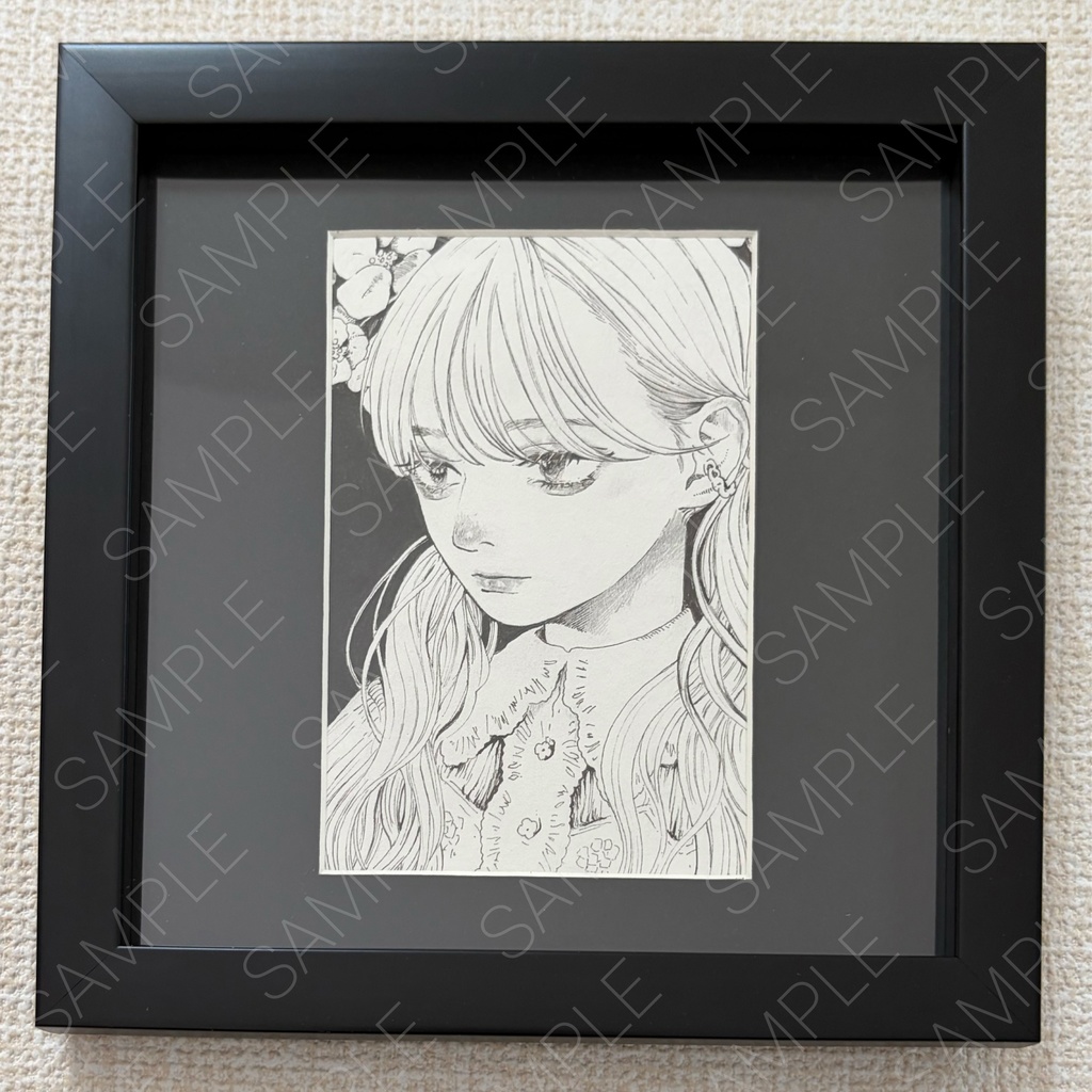 原画「花」(額込み)