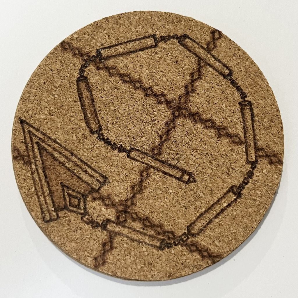 コルクコースター ウッドバーニング