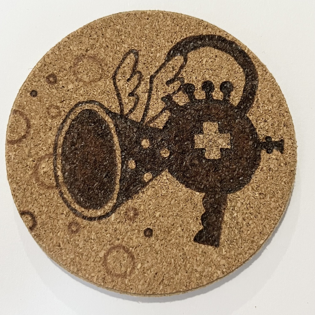 コルクコースター ウッドバーニング