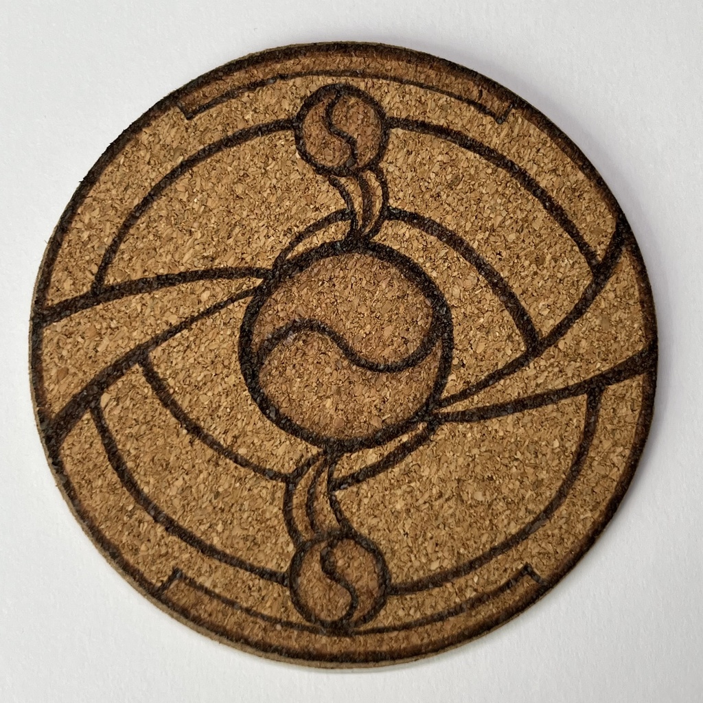 コルクコースター ウッドバーニング