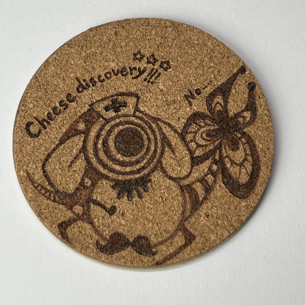 コルクコースター ウッドバーニング