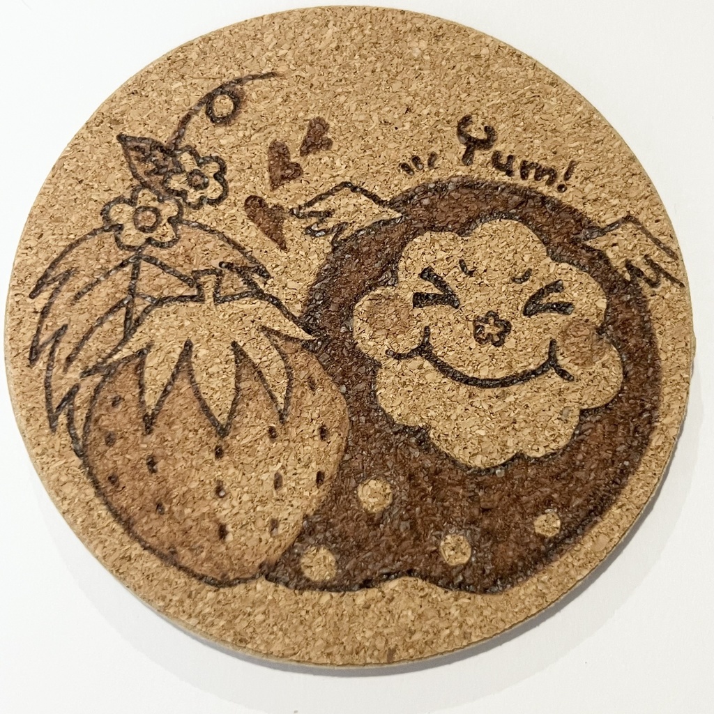 コルクコースター ウッドバーニング