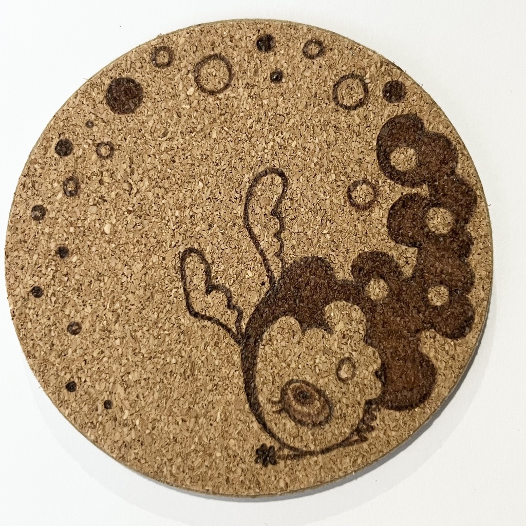 コルクコースター ウッドバーニング