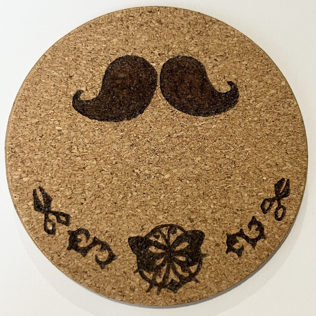 コルクコースター ウッドバーニング