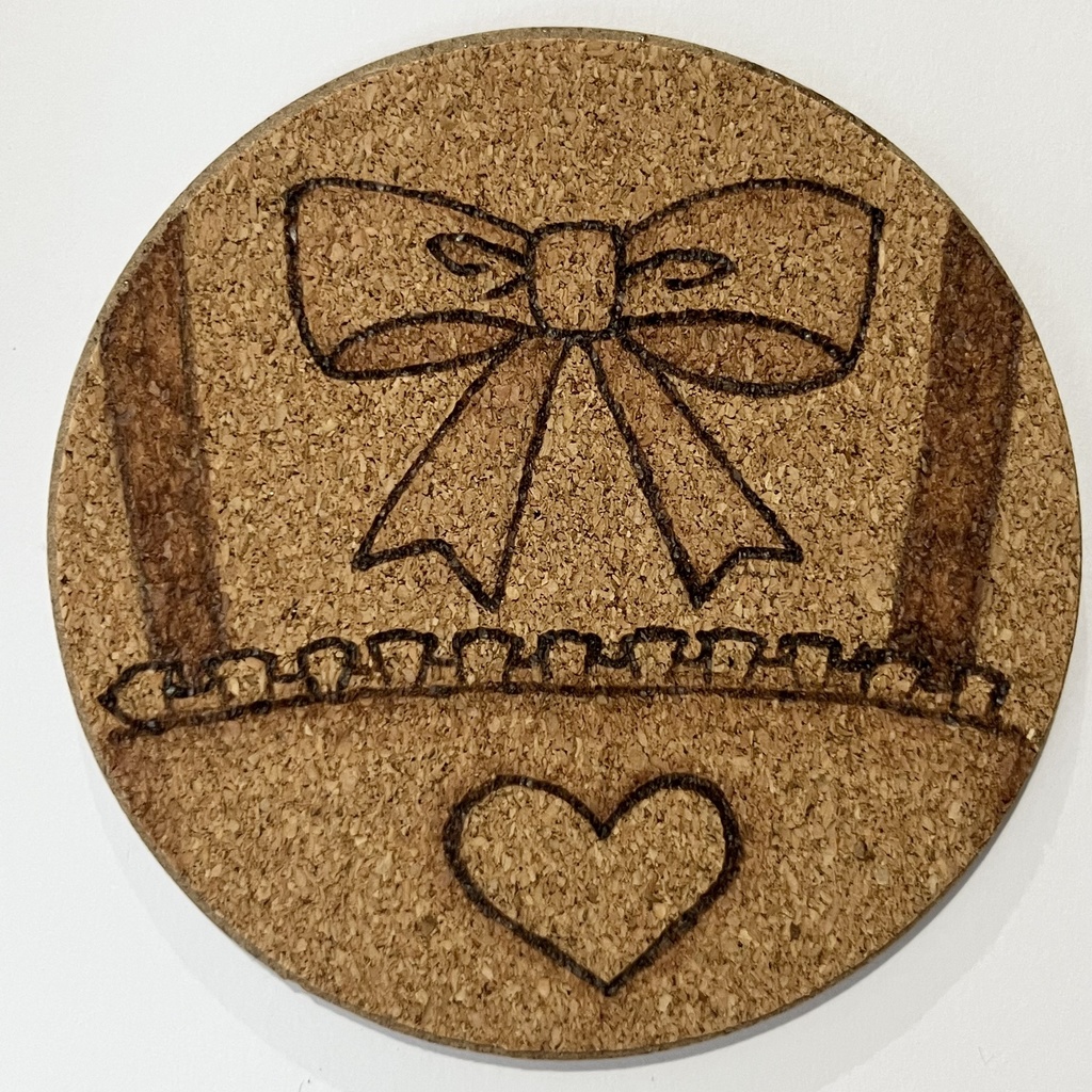コルクコースター ウッドバーニング