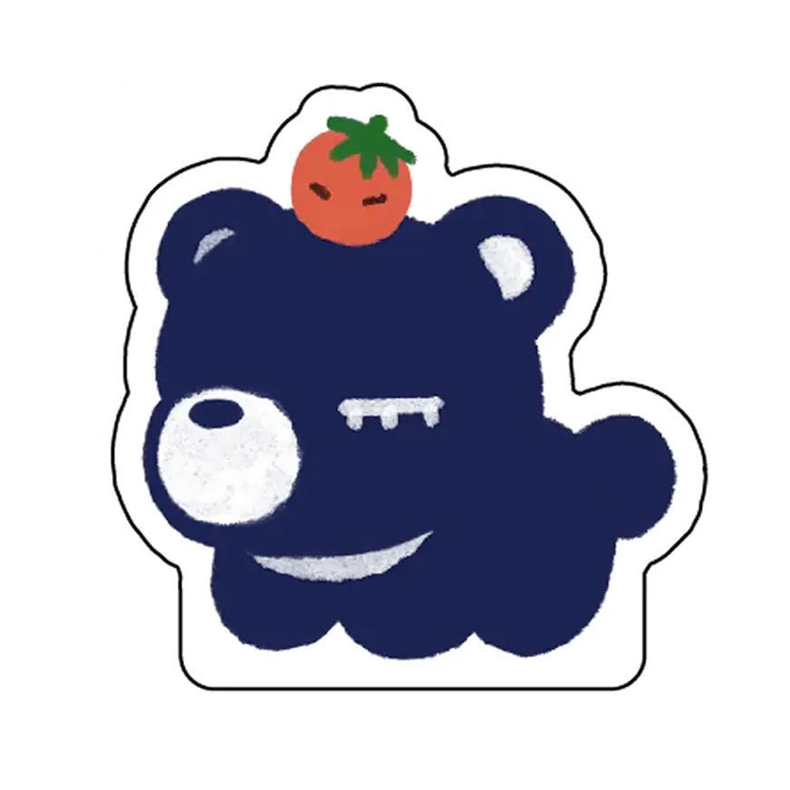 流花くま＆トマトアクリルブロック