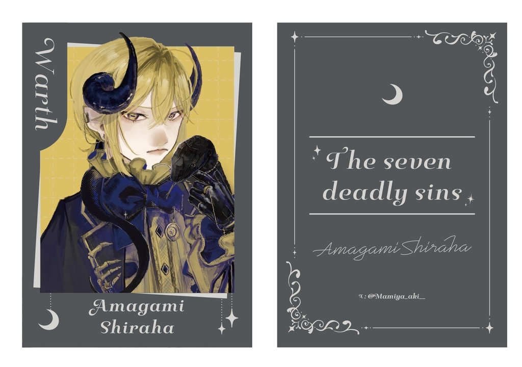 チェキ風カード【天使と悪魔】