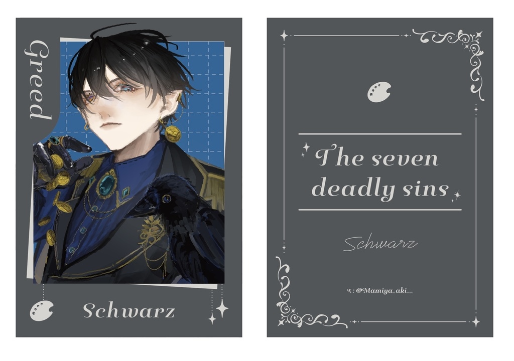 チェキ風カード【天使と悪魔】