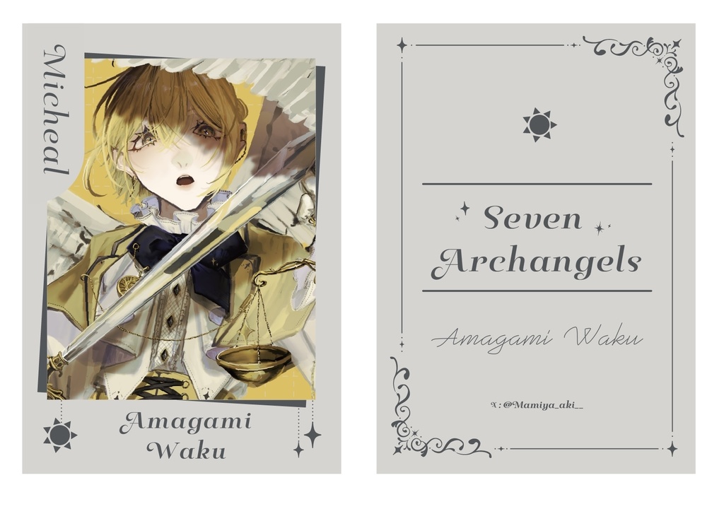 チェキ風カード【天使と悪魔】