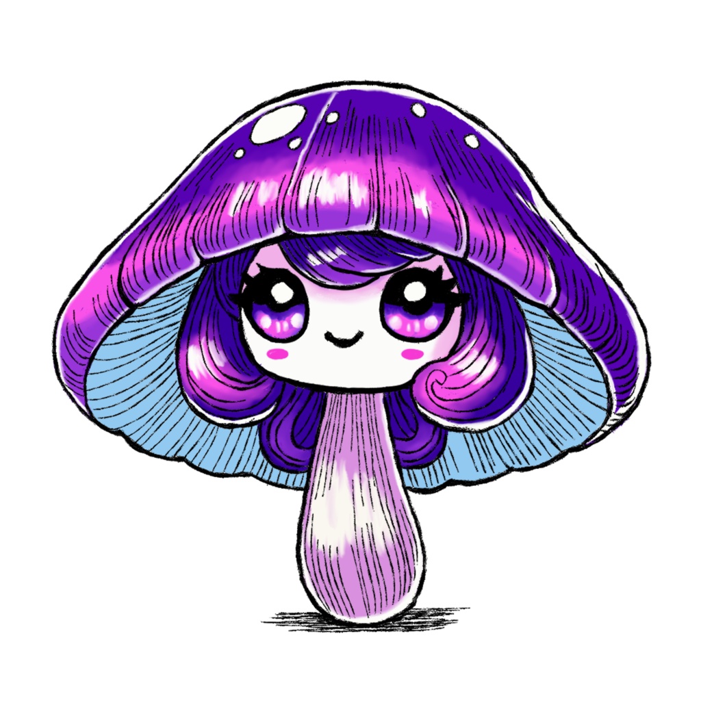 Kawaii Mushroom Stickers Set1