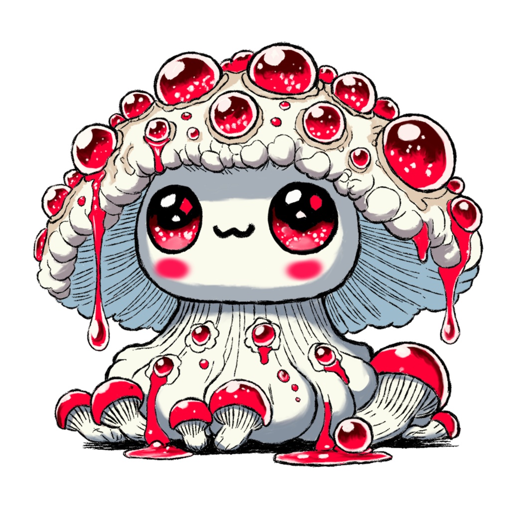 Kawaii Mushroom Stickers Set2