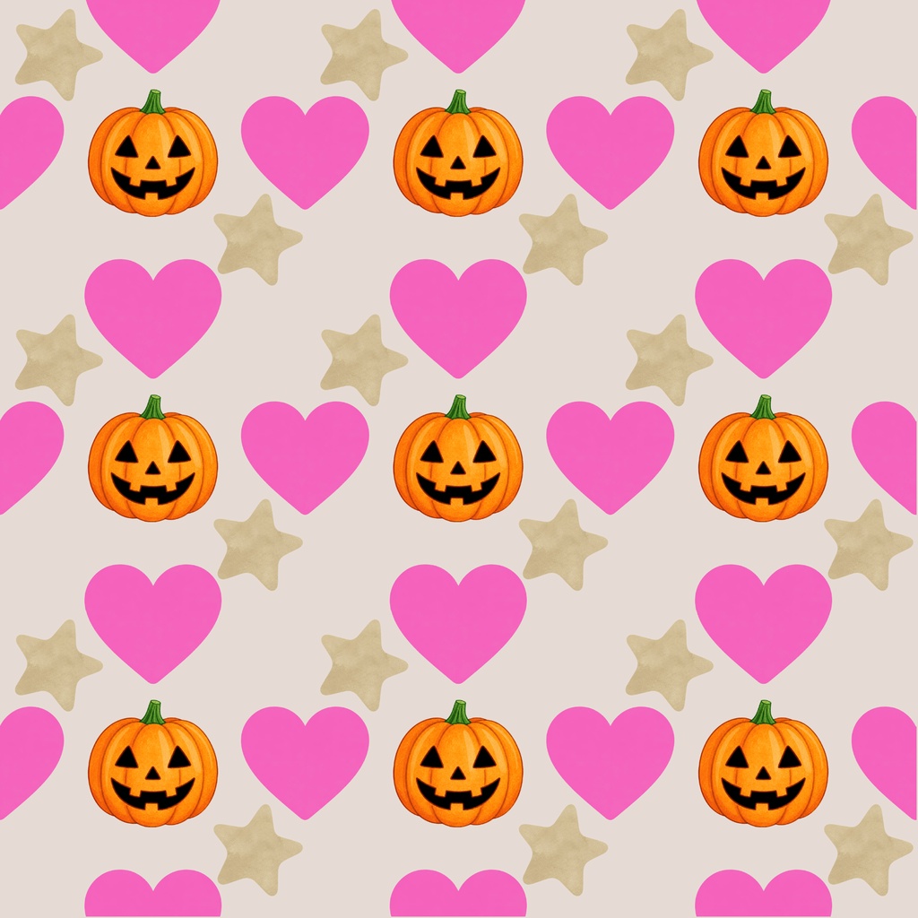 「ハロウィン デジタルペーパー 12枚セット|かぼちゃ・ハート・星|秋、アニマル柄|PNG」