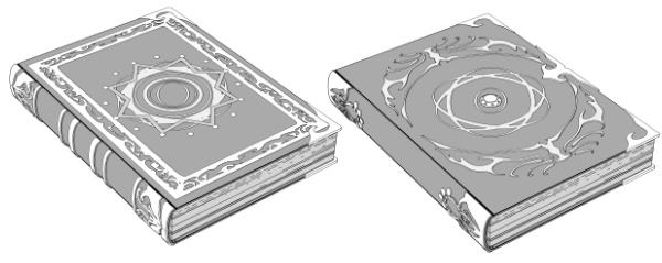 シンプル本/魔導書/本20種+うち開閉本7種セットアップ済/パーツカスタム可!/開閉めくり紙1枚ずつOK/セットアップしてない本も開き方カスタム可