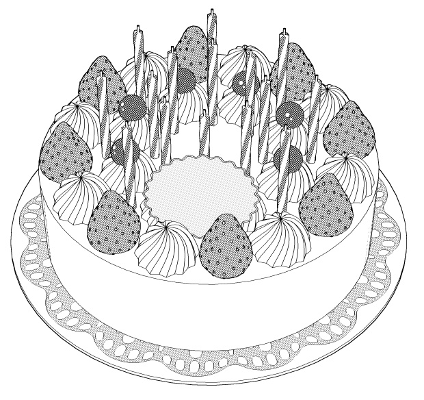 ホールケーキ6種(プレーン/誕生日/お祝い/クリスマス)/それぞれカット分(大皿レース付き1種/小皿3種)