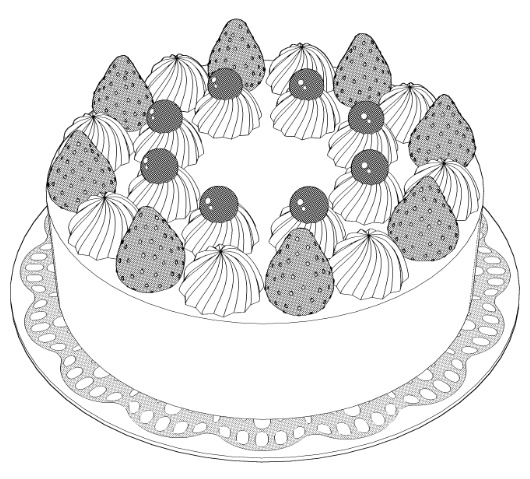 ホールケーキ6種(プレーン/誕生日/お祝い/クリスマス)/それぞれカット分(大皿レース付き1種/小皿3種)