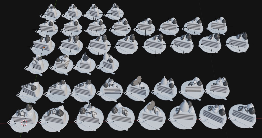 ホールケーキ6種(プレーン/誕生日/お祝い/クリスマス)/それぞれカット分(大皿レース付き1種/小皿3種)