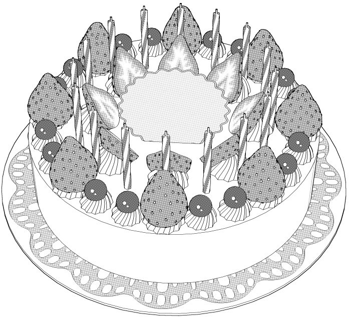ホールケーキ6種(プレーン/誕生日/お祝い/クリスマス)/それぞれカット分(大皿レース付き1種/小皿3種)