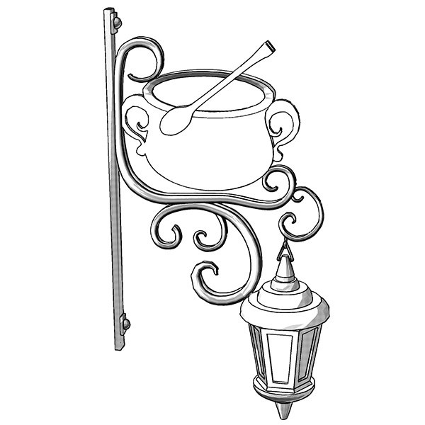 錬金(食堂)_看板(ランタンセット