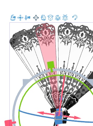扇子2/扇/開き方5種(バロック/令嬢)蝶/レース/リボン/花