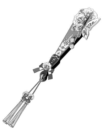 扇子2/扇/開き方5種(バロック/令嬢)蝶/レース/リボン/花