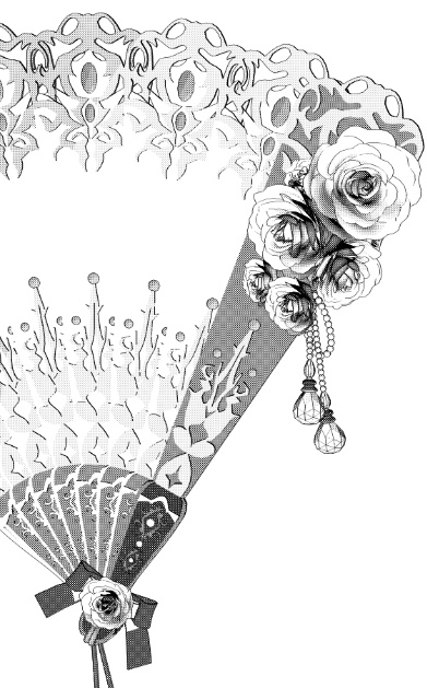 扇子2/扇/開き方5種(バロック/令嬢)蝶/レース/リボン/花