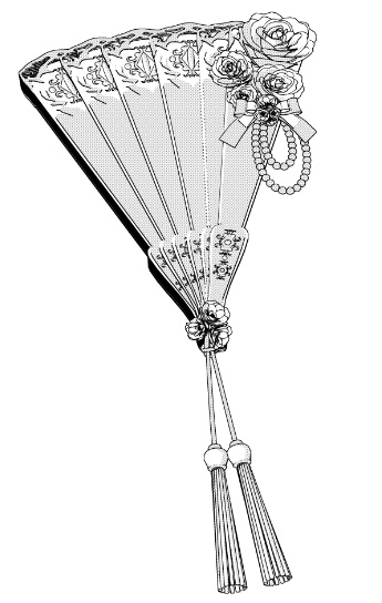 扇子/扇/開き方5種(バロック/令嬢)