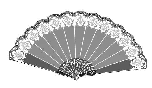 扇子/扇/開き方5種(バロック/令嬢)