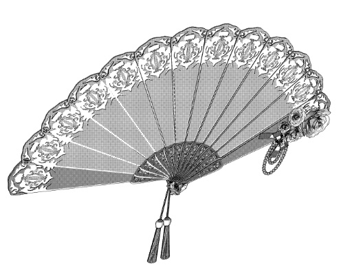 扇子/扇/開き方5種(バロック/令嬢)