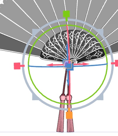 扇子/扇/開き方5種(バロック/令嬢)