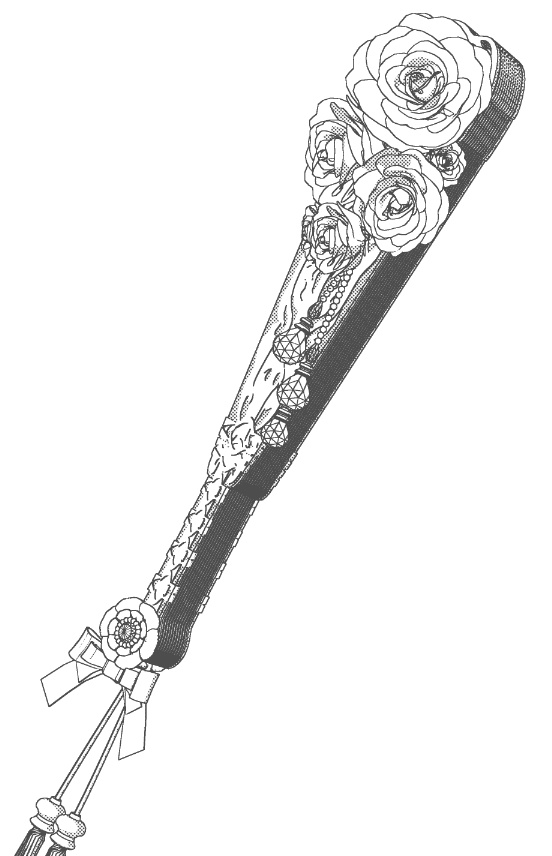 扇子3/扇/開き方5種(バロック/令嬢)宝石飾り/レース/リボン/花/豪華系