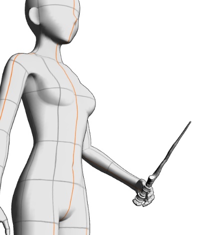 魔法の杖2_小(手持ちサイズ)/杖22種×装飾宝石13種+輪飾り+光飾り/セットアップ済+カスタム可能