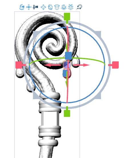 魔法の杖2_小(手持ちサイズ)/杖22種×装飾宝石13種+輪飾り+光飾り/セットアップ済+カスタム可能