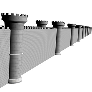 城塞の門と壁(長さ調節可)