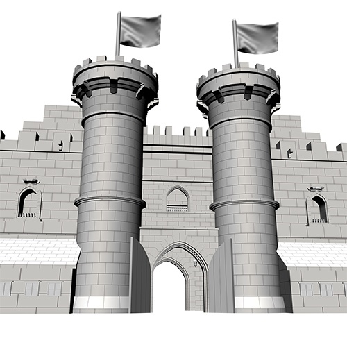 城塞の門と壁(長さ調節可)