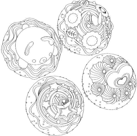 可愛いカップケーキ(9種)専用箱2/4/9個用+リボン2種(花飾り)付き
