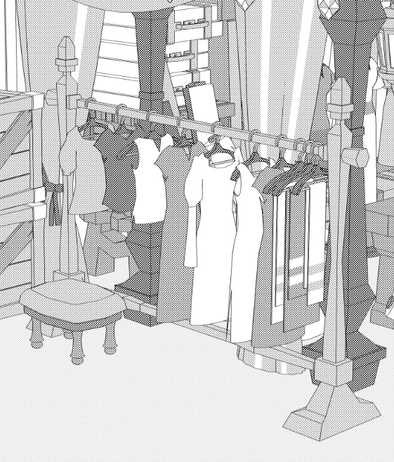 露店3/テント(洋服/木皿/木箱/看板/壺/鞄/布/アクセ/靴/帽子/トルソー他)