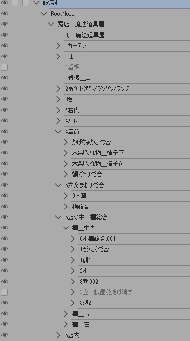 露店4/テント(魔女の店/薬屋/錬金窯/蝋燭 /スクロール/箒/かぼちゃ/樽/他)