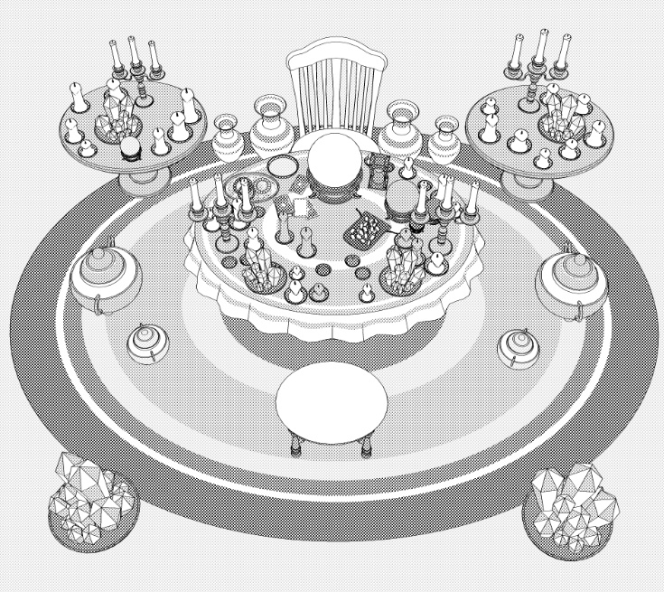 露店5/テント(占いの館/タロットカード/水晶玉)/占いグッズ/蝋燭/他