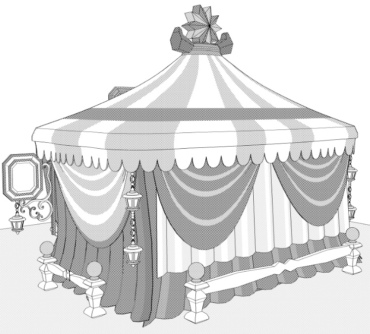 露店5/テント(占いの館/タロットカード/水晶玉)/占いグッズ/蝋燭/他