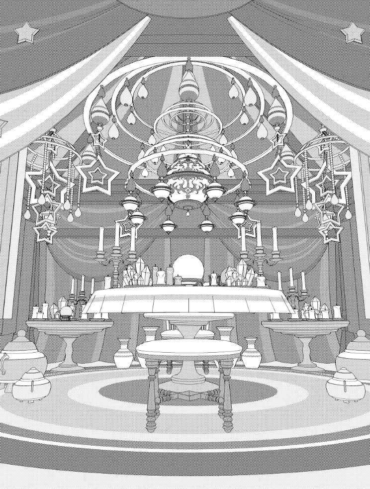 露店5/テント(占いの館/タロットカード/水晶玉)/占いグッズ/蝋燭/他