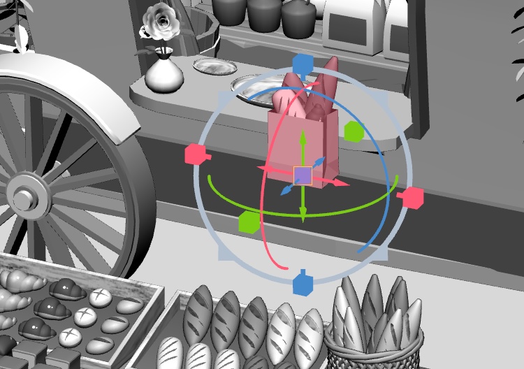 露店7(パン屋/ジャム/ジュース/日よけ/後部荷車小/トング/トレイ/他)