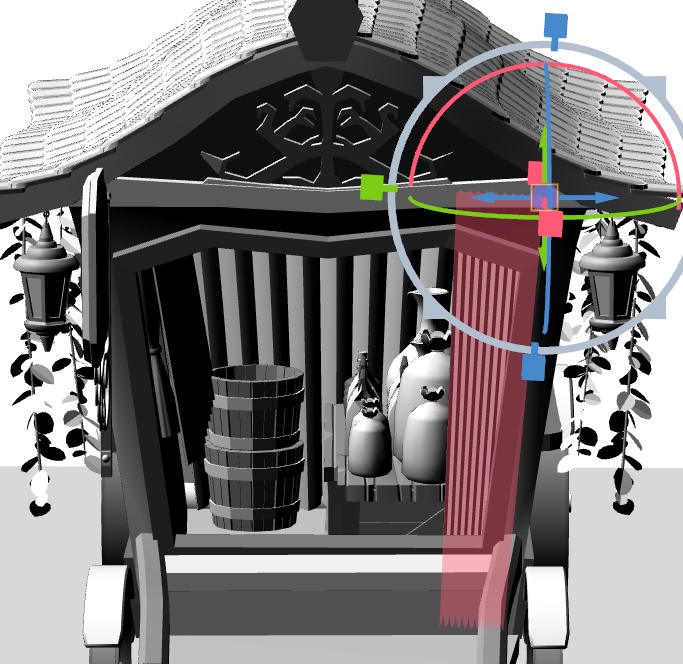 露店7(パン屋/ジャム/ジュース/日よけ/後部荷車小/トング/トレイ/他)