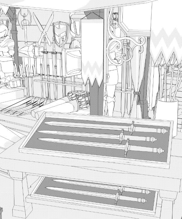 露店9/テント(武器防具屋/剣/盾/斧/槍/ククリ/双剣/弓/矢/ナイフ/甲冑/他)