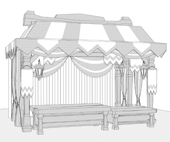 露店9/テント(武器防具屋/剣/盾/斧/槍/ククリ/双剣/弓/矢/ナイフ/甲冑/他)