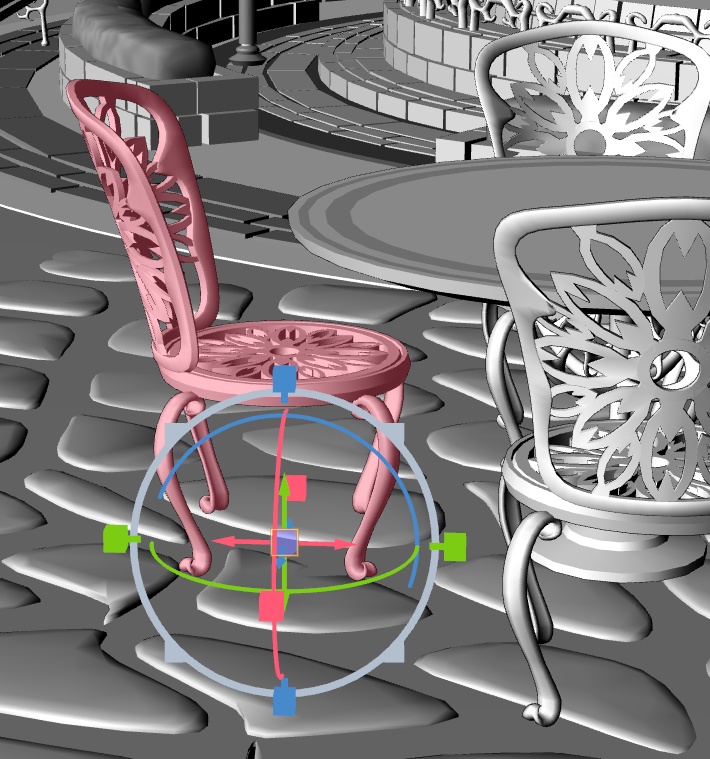 噴水広場/街並み/露店シリーズ(別売)配置可(噴水/家/べンチ/テラス机椅子他)
