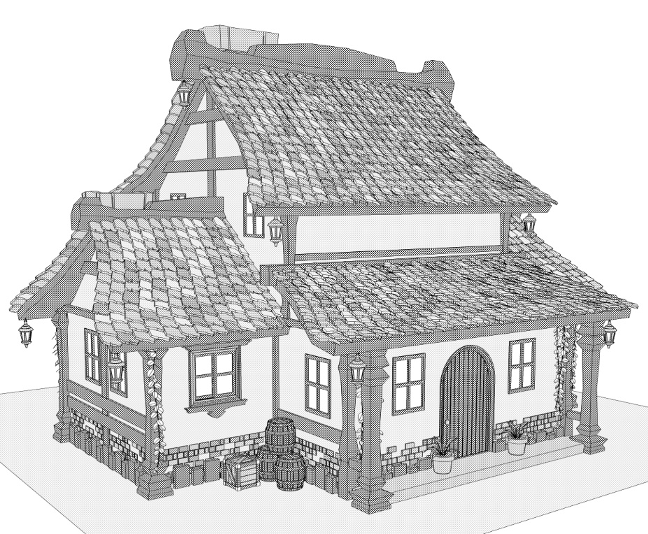 魔女の家店(魔女の店/キッチン/窯/鏡/風呂/洗面台/ベッド/本棚多種/棚/他)