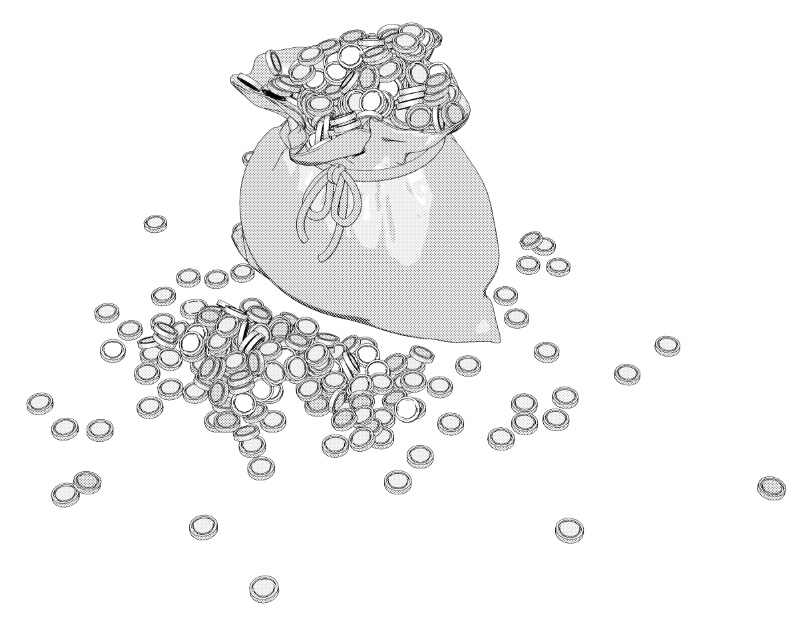 金貨と宝石(ダイヤ&水晶)袋(12種)/金貨と宝石の山(増減可)/袋(3種)