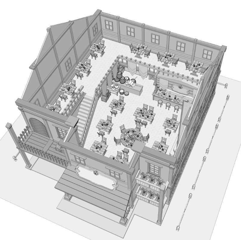 酒場(店外観/酒/料理/調理場/暖炉/トイレ/他)
