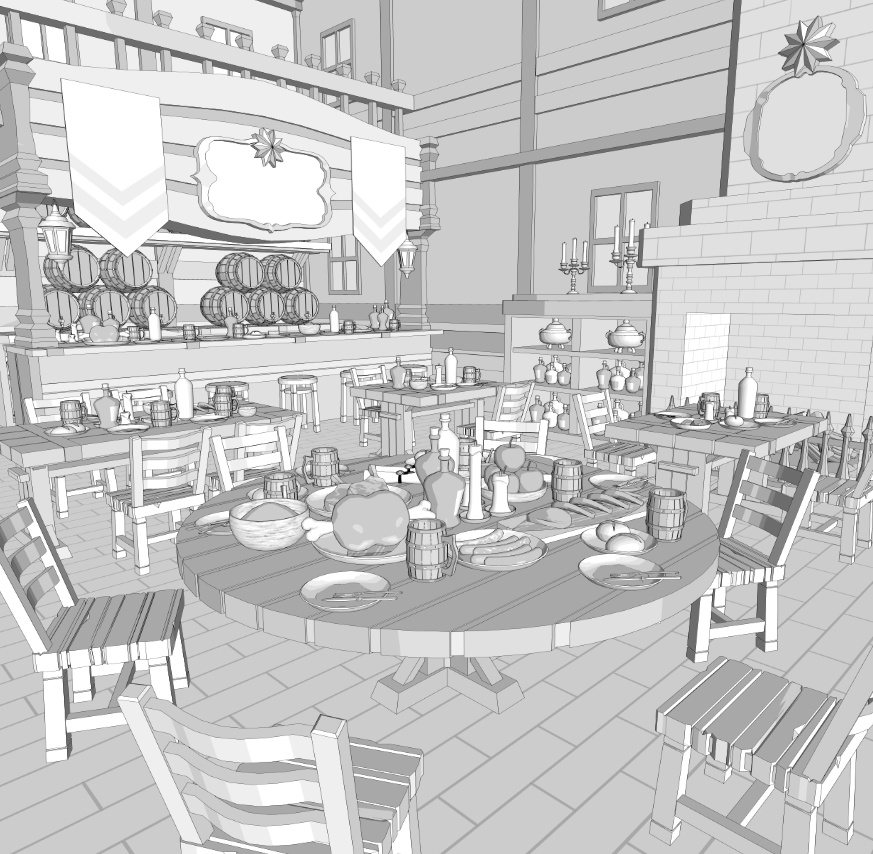 酒場(店外観/酒/料理/調理場/暖炉/トイレ/他)