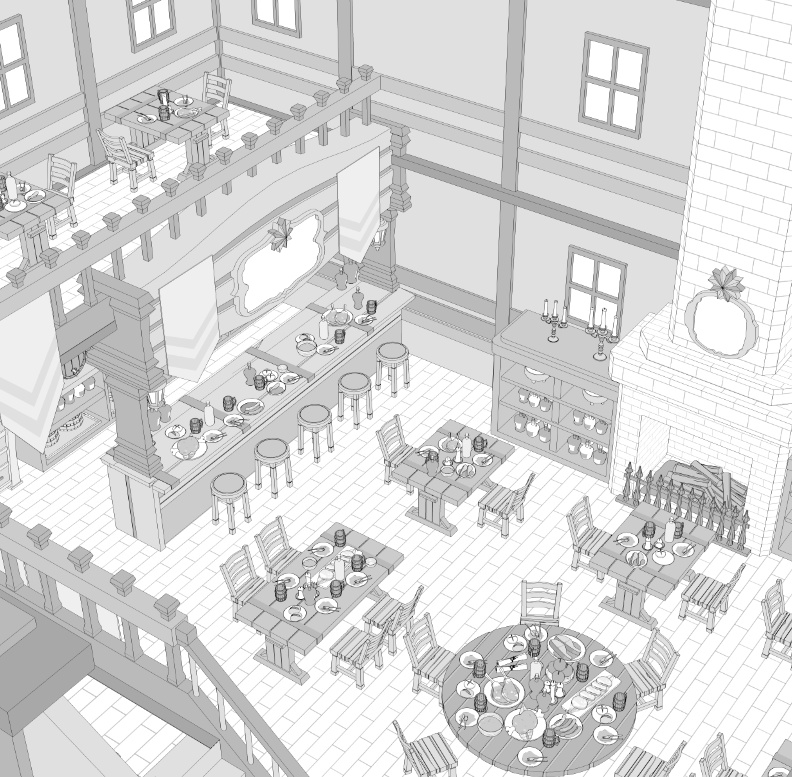 酒場(店外観/酒/料理/調理場/暖炉/トイレ/他)